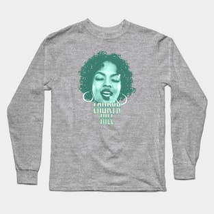 Retro Lauryn Hill Green Long Sleeve T-Shirt